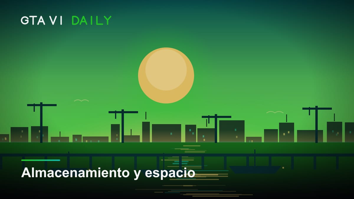 Ilustración conceptual sobre el espacio de almacenamiento necesario para GTA VI