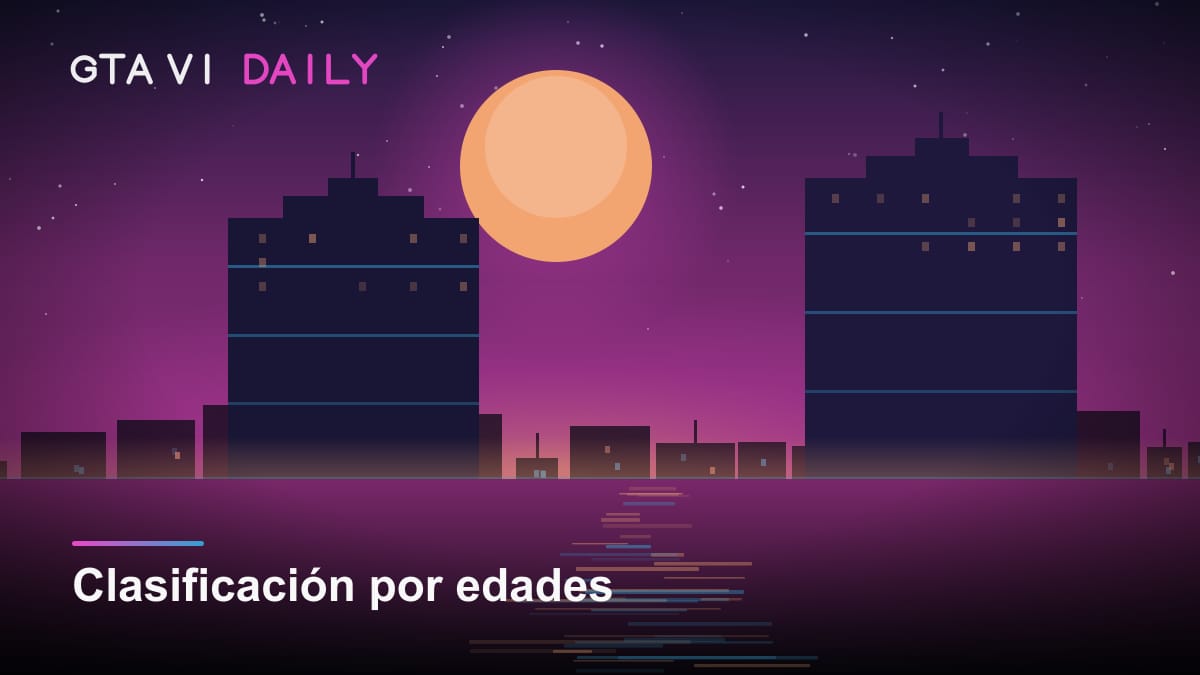 Ilustración conceptual sobre la clasificación por edades pendiente de GTA VI