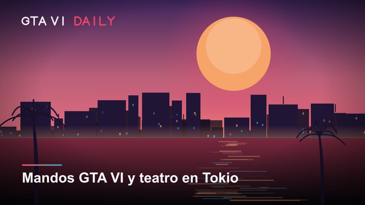 Mando DualSense de edición limitada de GTA VI en blanco y negro junto al rótulo del teatro de PlayStation en el Tokyo Game Show 2026