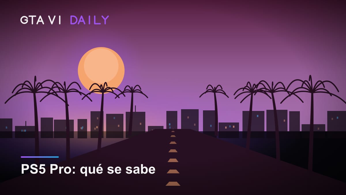 Ilustración sobre la etiqueta PS5 Pro Enhanced de GTA VI y los detalles sin confirmar