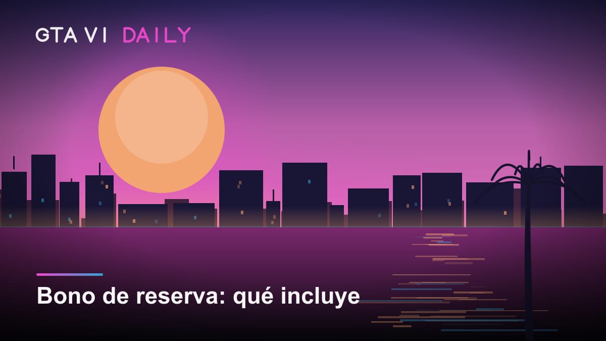 Ilustración del Vintage Vice City Pack, el bono de reserva de GTA VI