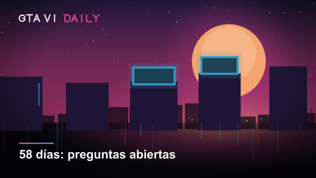 Ilustración sobre las preguntas sin confirmar de GTA VI a 58 días de su lanzamiento